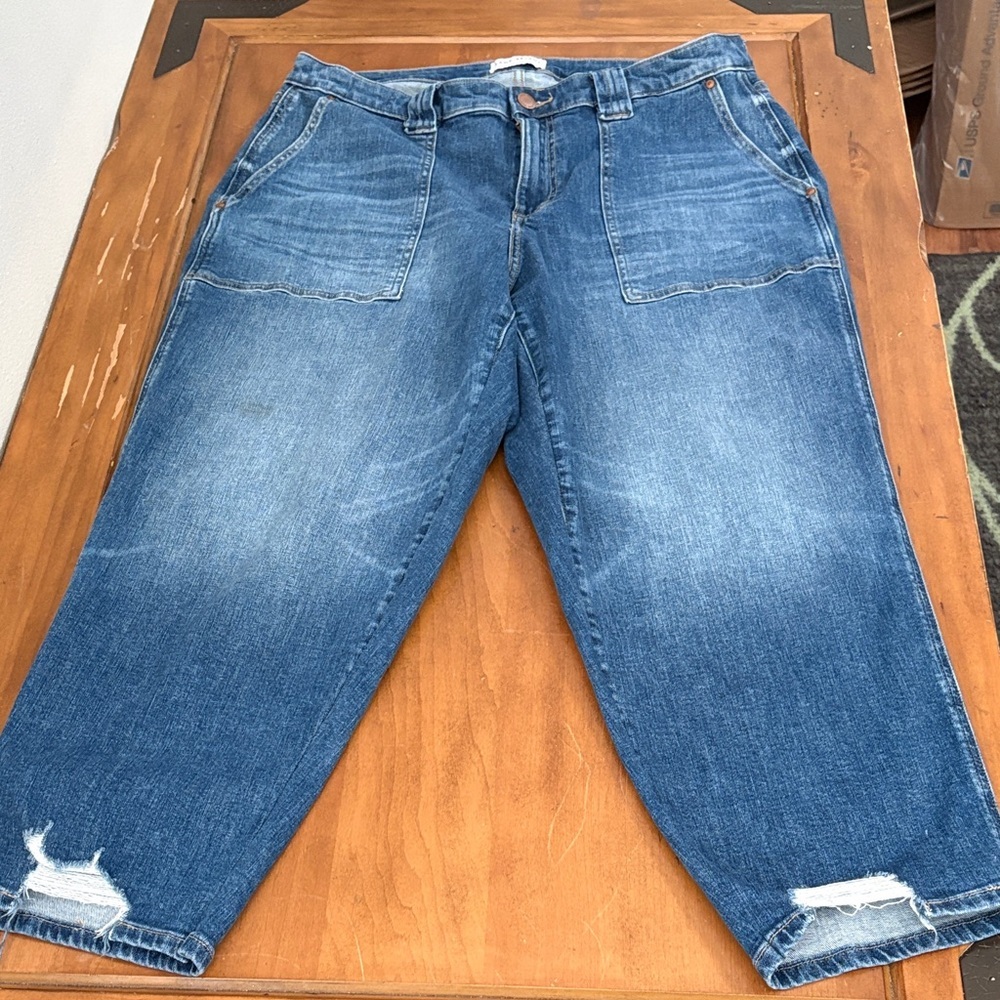 Lane Bryant Wide Leg Relaxed Blue Jeans Size 14